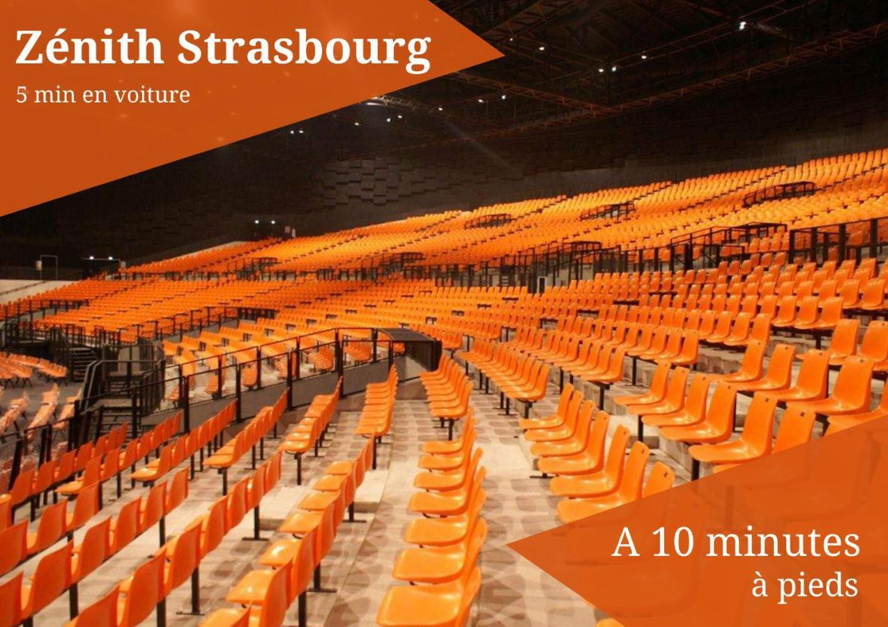Le Zenith - Parking Prive & Wifi - 5 Min Zenith De Strasbourg Apartment Luaran gambar